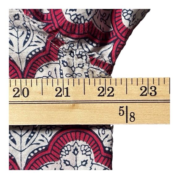 ROLLER RABBIT Women Button-Down Jemina Pajama Top Size Medium Long Sleeve Red - Picture 13 of 16